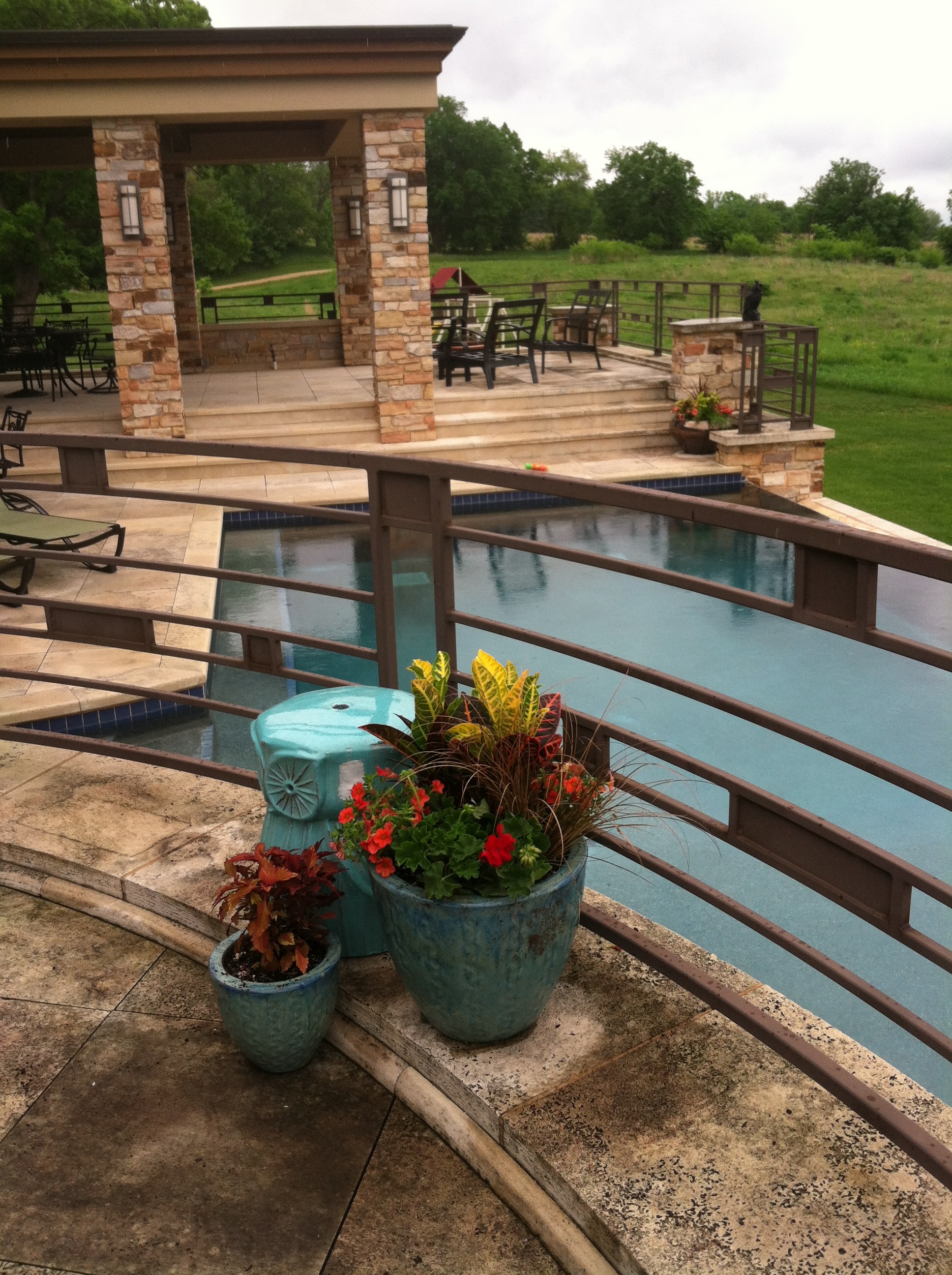 Colorful additions to a summer patio