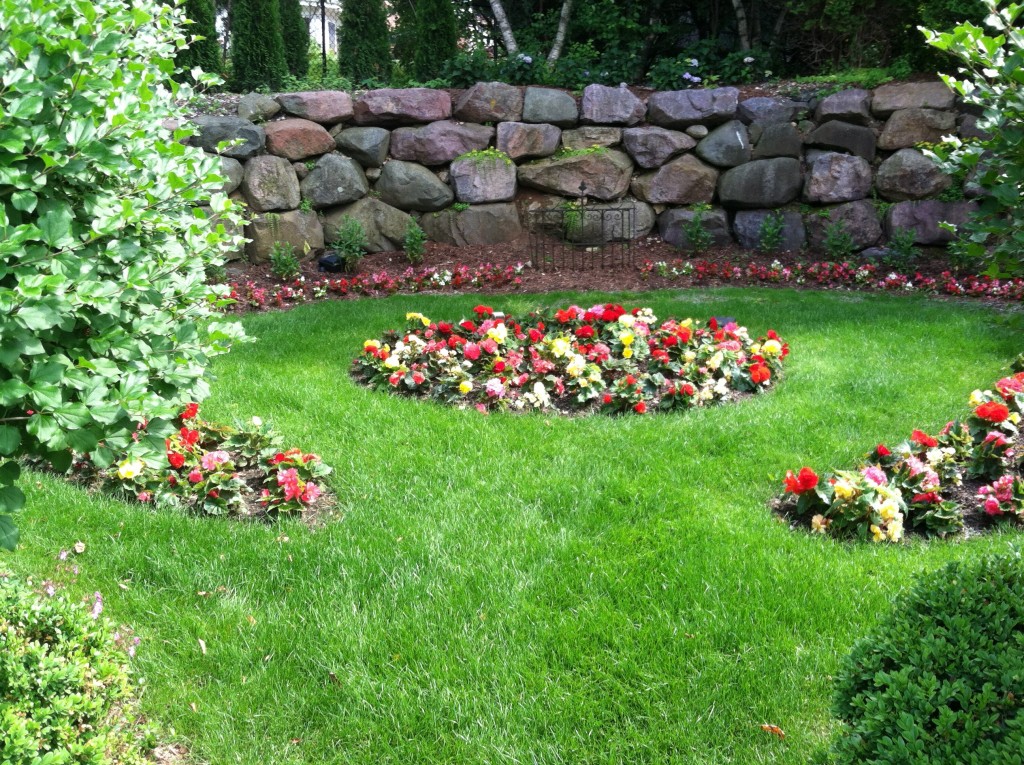 A colorful backyard hidden garden