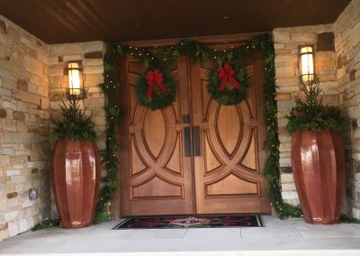 Holiday Cheer On a Large Front Entryway