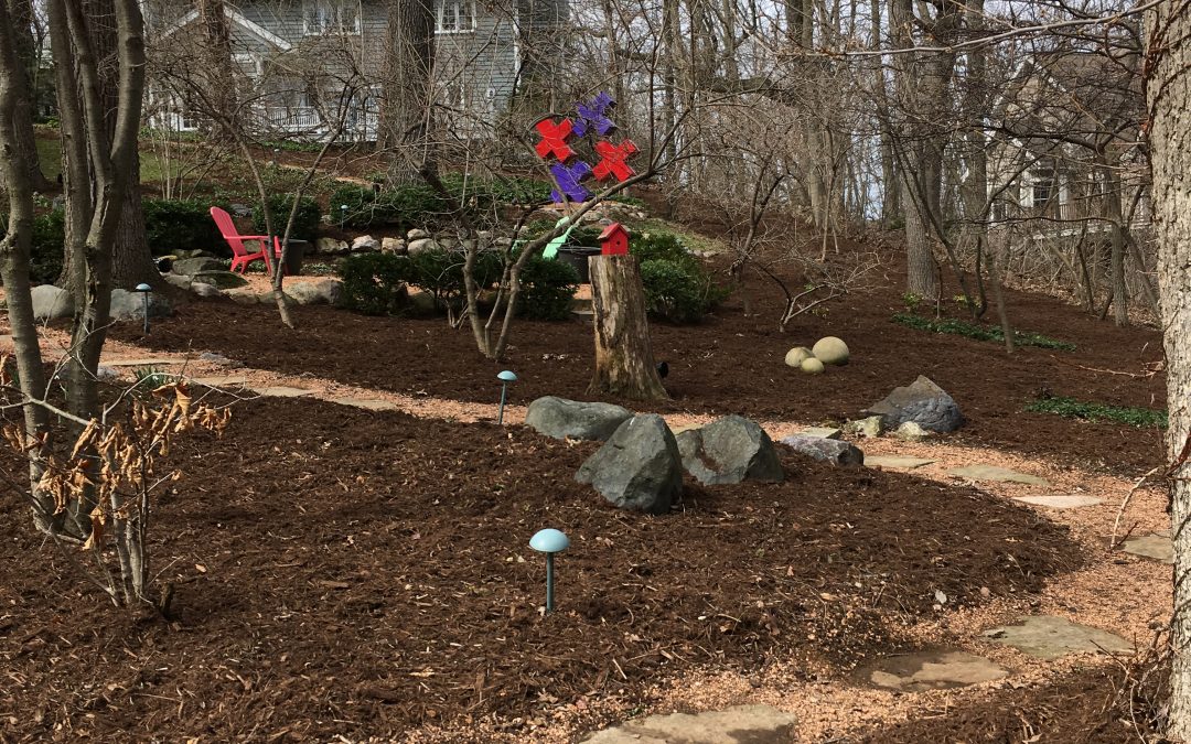 Early spring mulch job