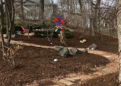 Early spring mulch job
