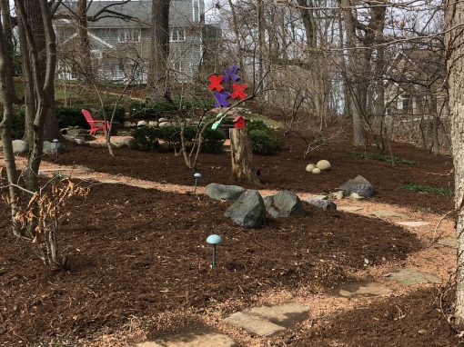 Early spring mulch job