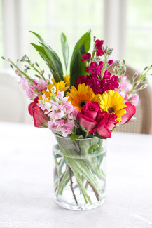 Cut flower arranging
