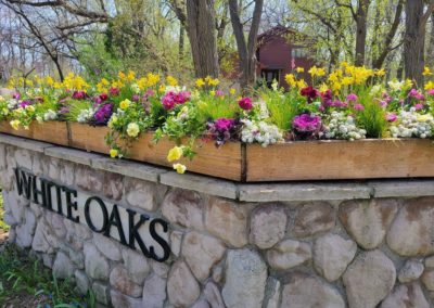 Welcome Spring Entry to White Oaks Neighborhood