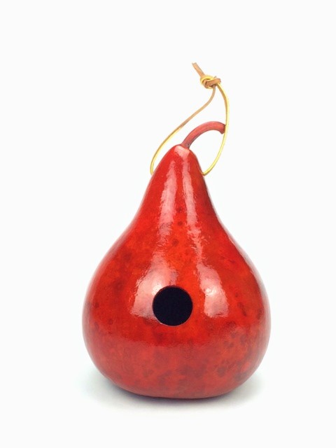 Gourd-Birdhouse-Red