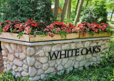 Dramatic Summer Color – White Oaks Entry